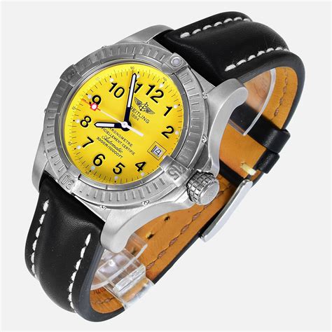 breitling avenger 2 seawolf yellow|Breitling watches yellow face.